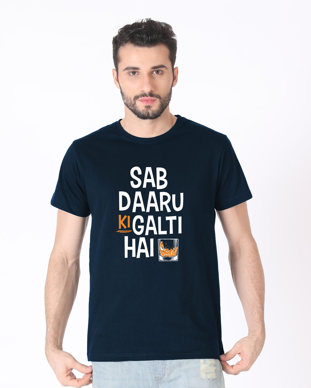 Shop Daaru Ki Galti Half Sleeve T-Shirt-Back