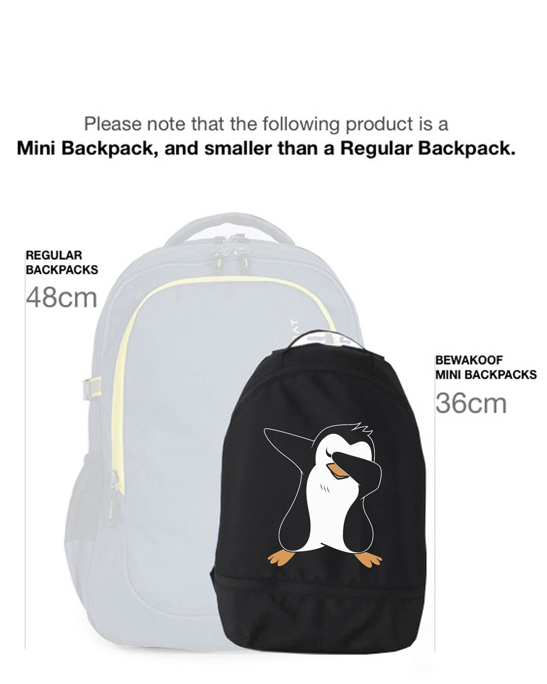 Shop Dab Penguin Small Backpack-Back