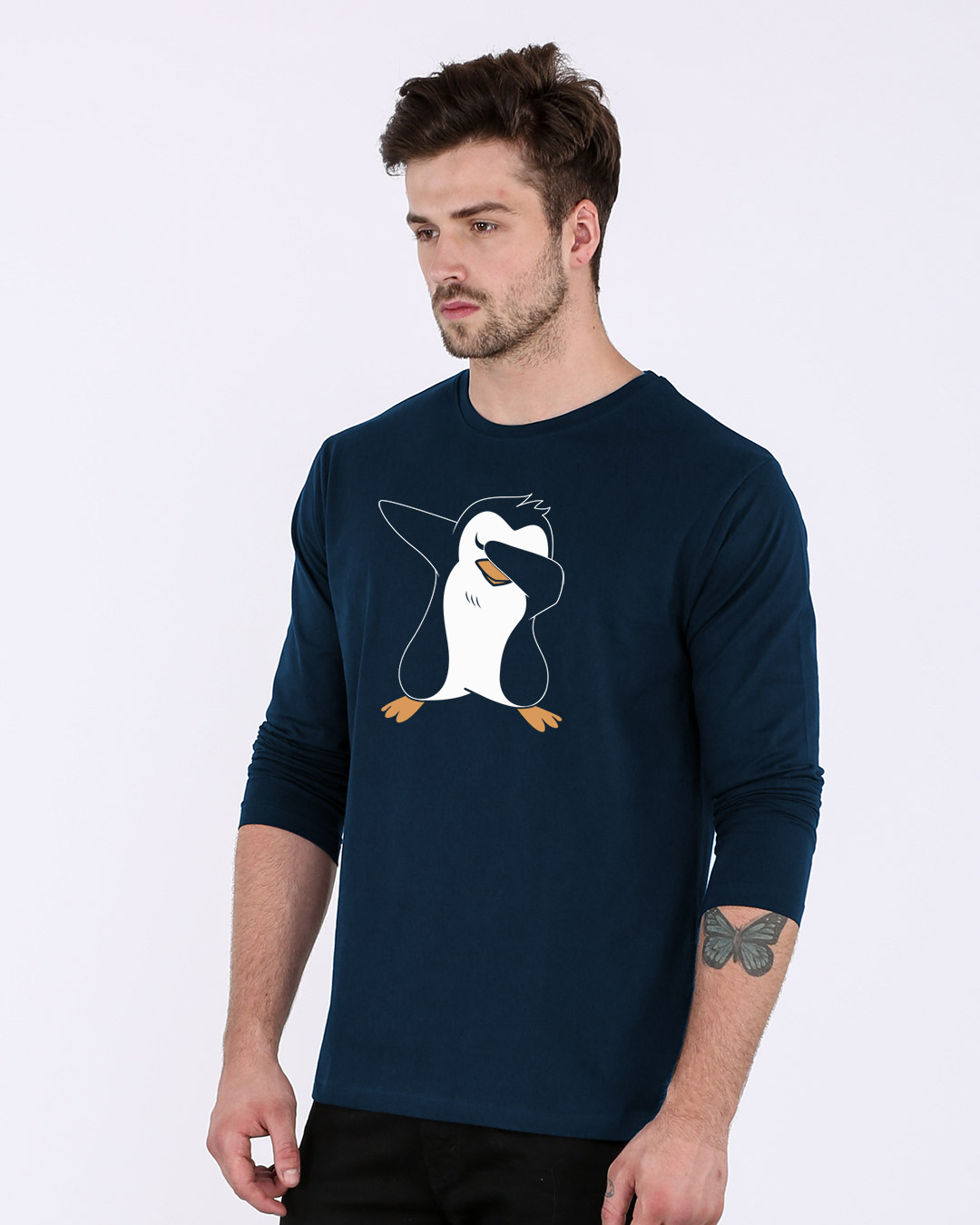 Shop Dab Penguin Full Sleeve T-Shirt-Back