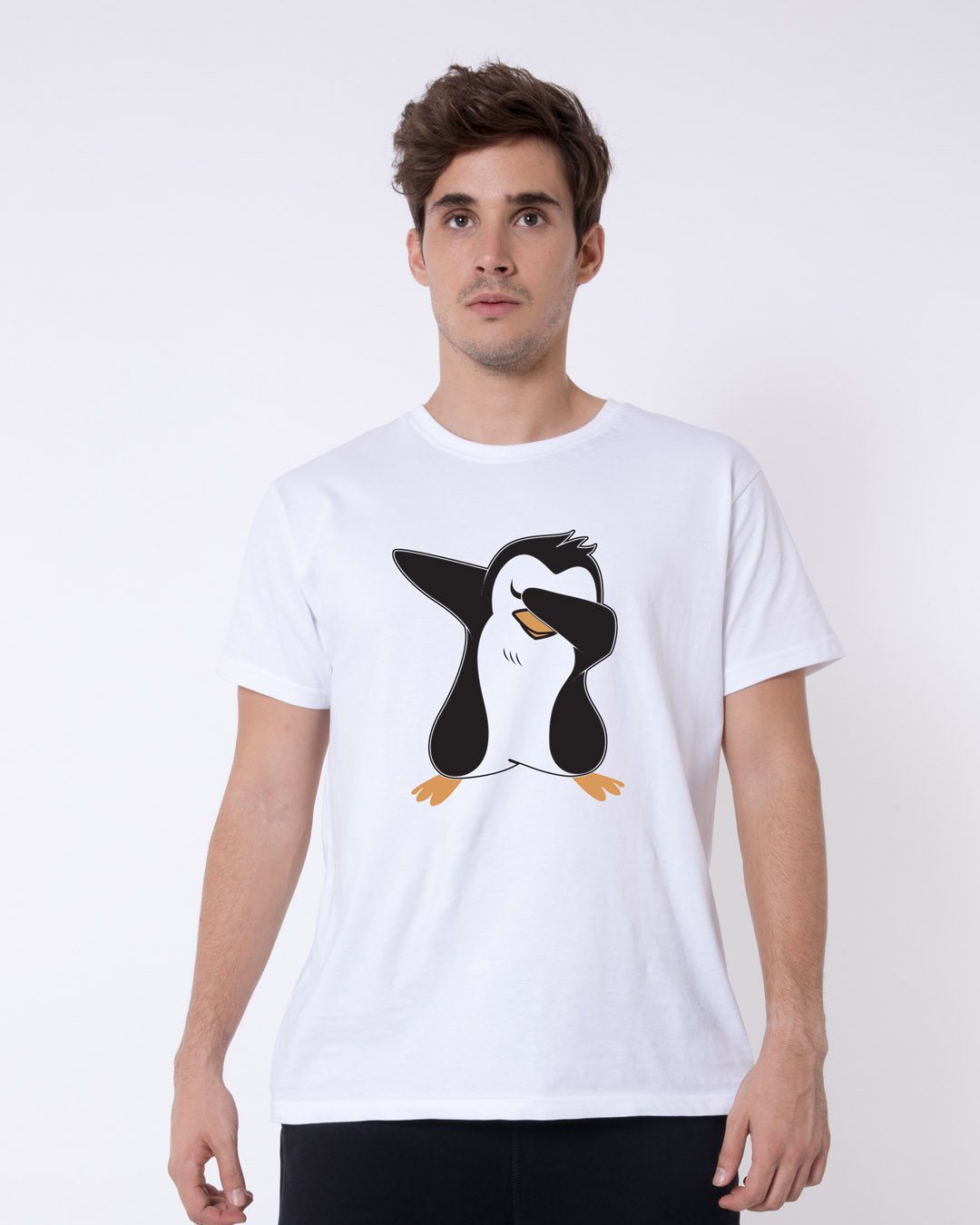 Shop Dab Penguin Half Sleeve T-Shirt-Back