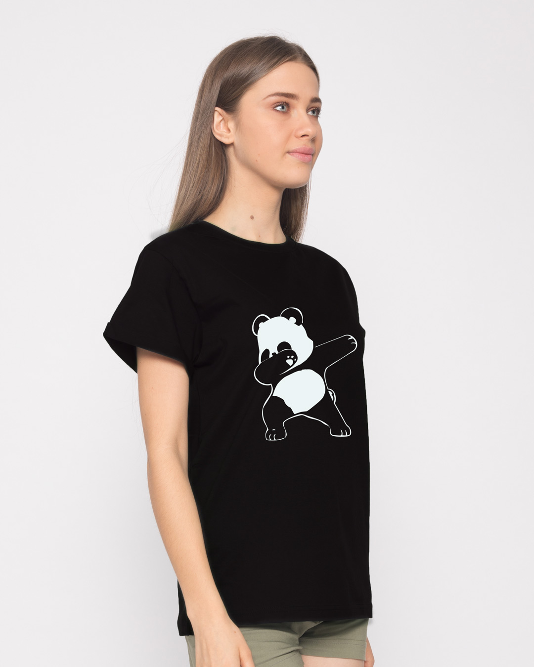 Shop Dabbing Panda Boyfriend T-Shirt-Back
