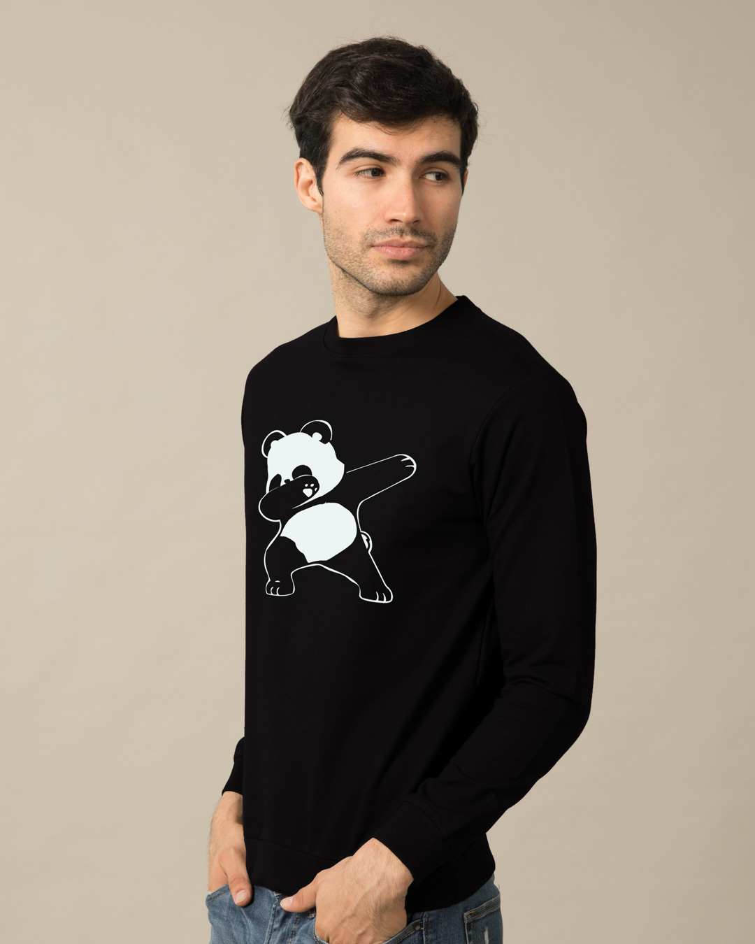 Shop Dabbing Panda Light Sweatshirt-Back