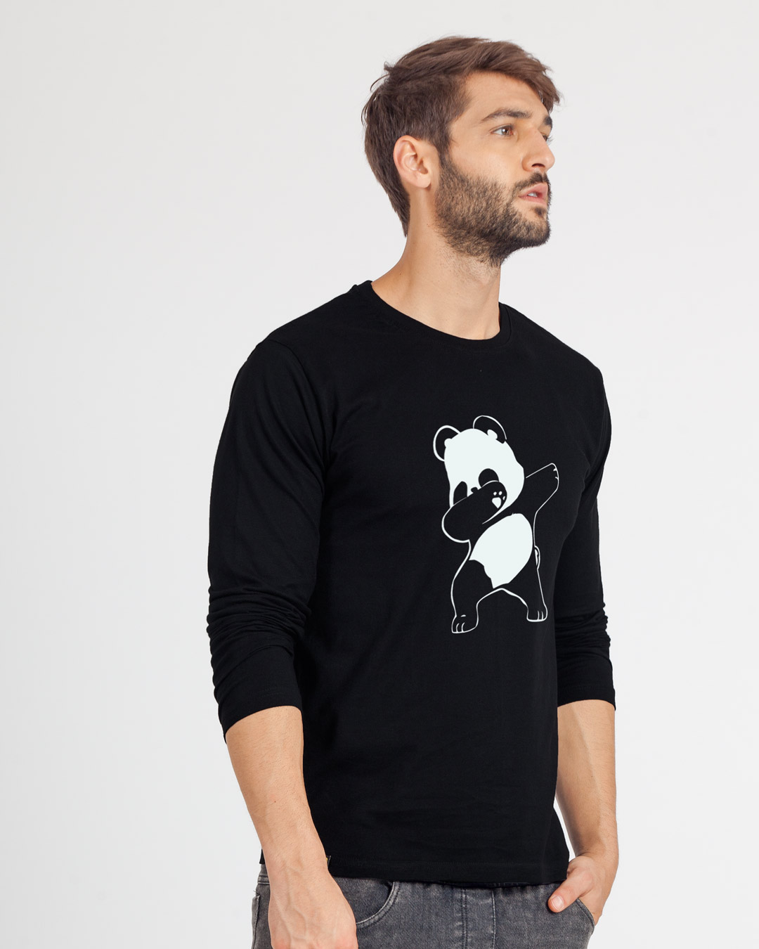 Shop Dabbing Panda Full Sleeve T-Shirt-Back