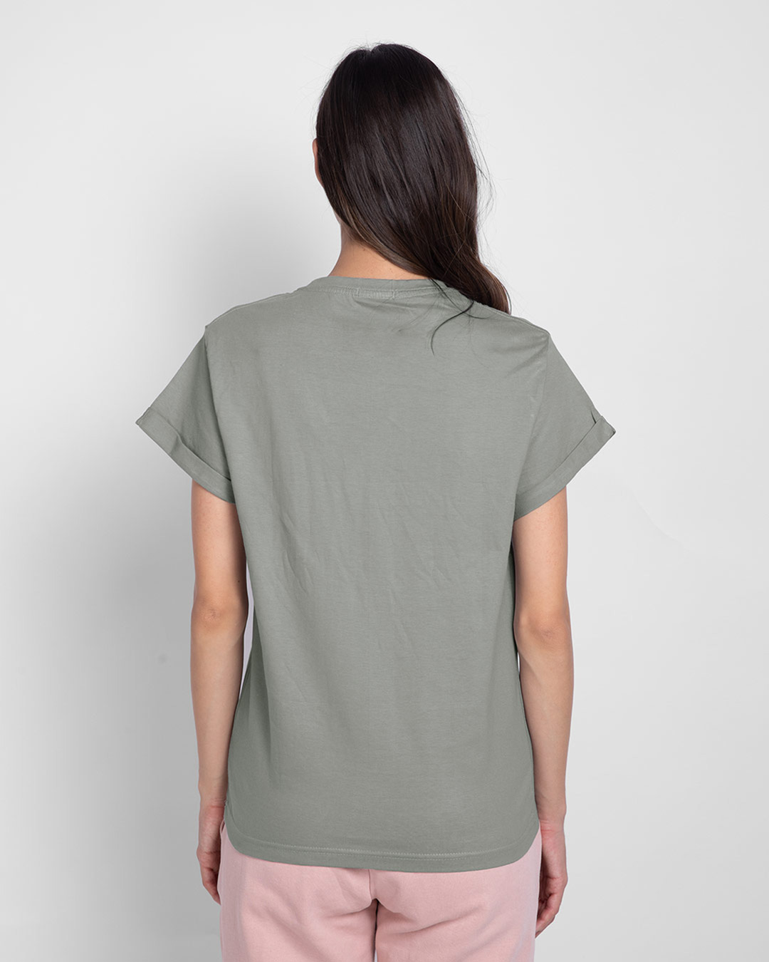 Shop Dalmatian Pocket Boyfriend T-Shirt Meteor Grey (DL)-Back