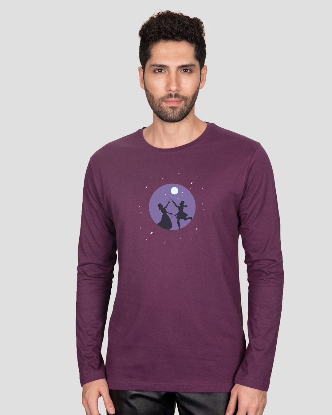 Shop Dandiya Night Full Sleeve T-Shirt Deep Purple-Back