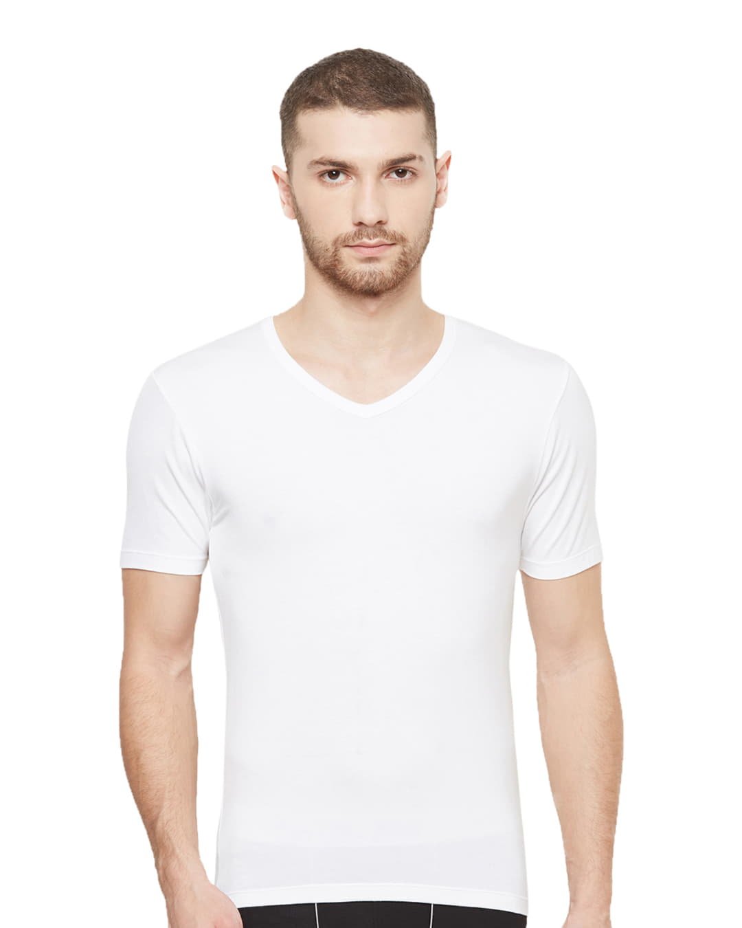 Buy Dario Modal Micro V Neck Undershirt White for Men Online at Bewakoof
