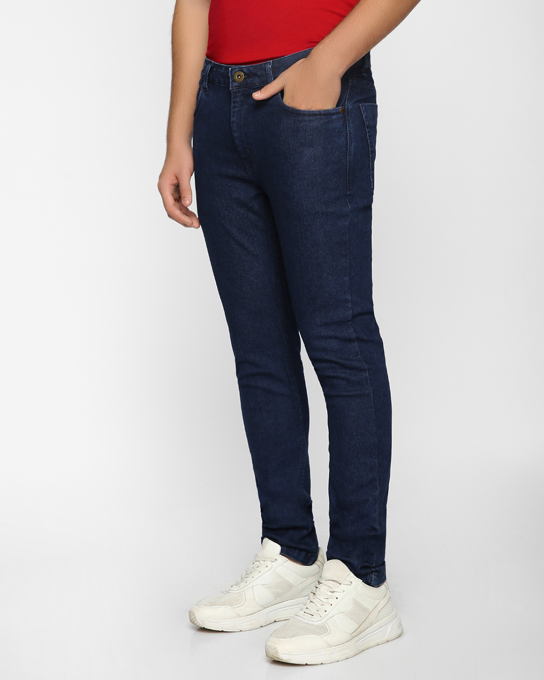 Shop Men's Blue Denim Jeans-Back