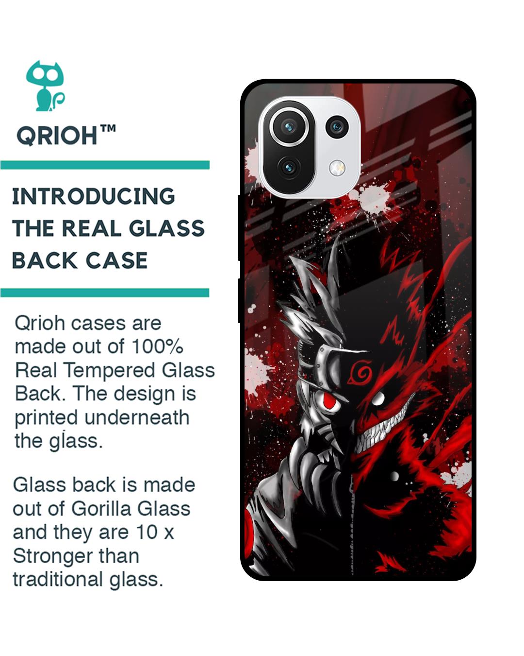 Shop Dark Character Premium Glass Case for Mi 11 Lite NE 5G (Shock Proof,Scratch Resistant)-Back