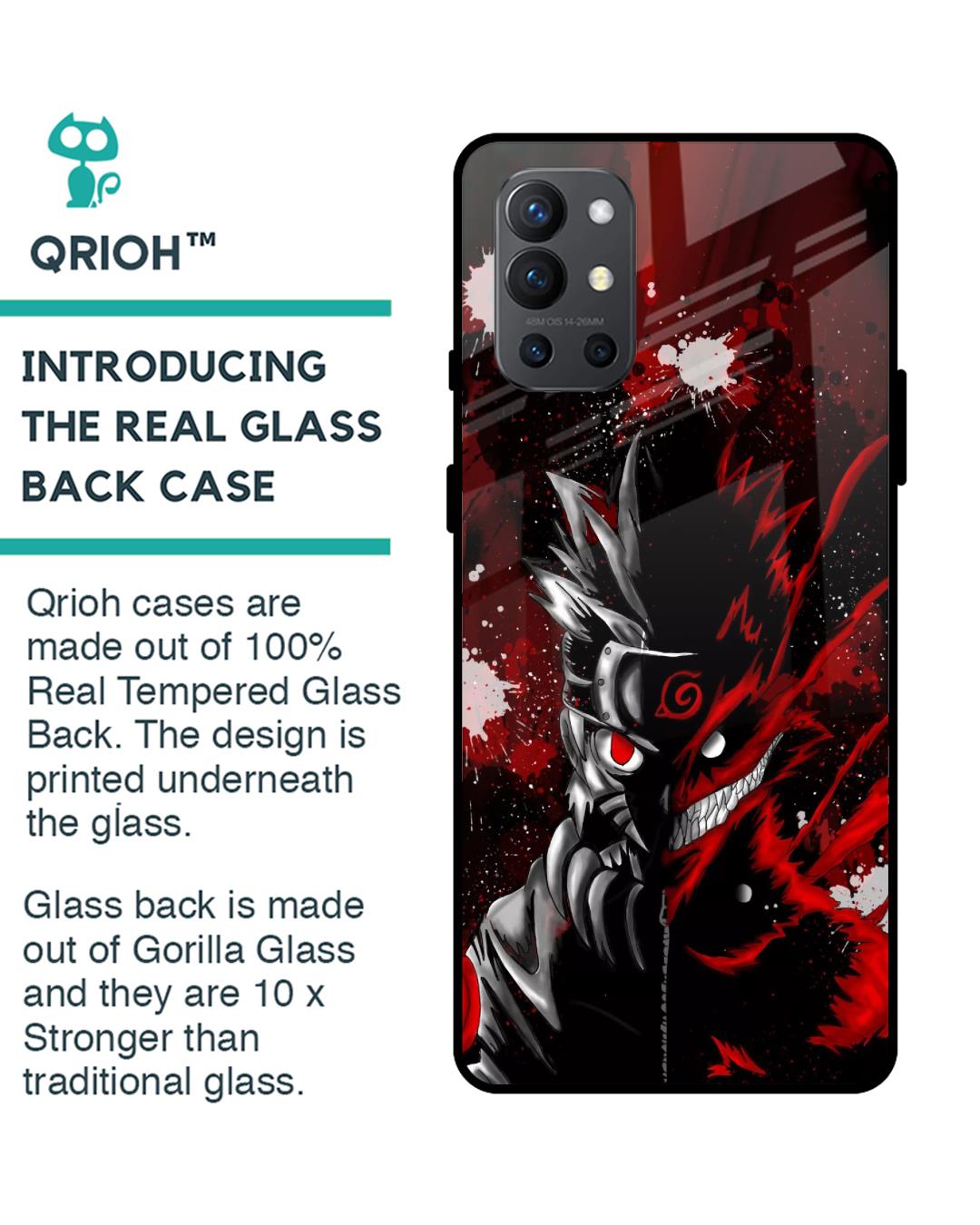 Shop Dark Character Premium Glass Case for OnePlus 9R (Shock Proof,Scratch Resistant)-Back