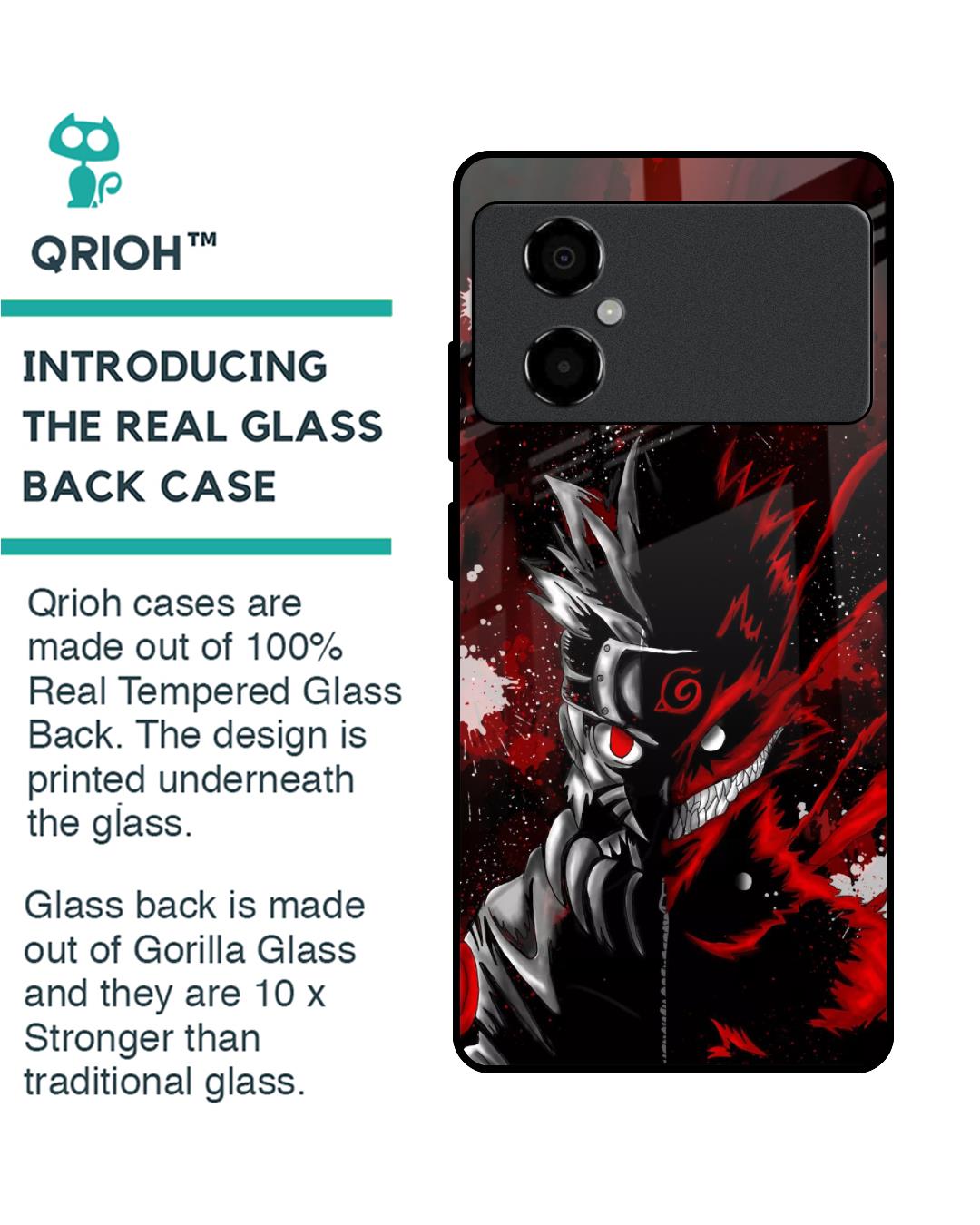 Shop Dark Character Premium Glass Case for Poco M4 5G (Shock Proof,Scratch Resistant)-Back