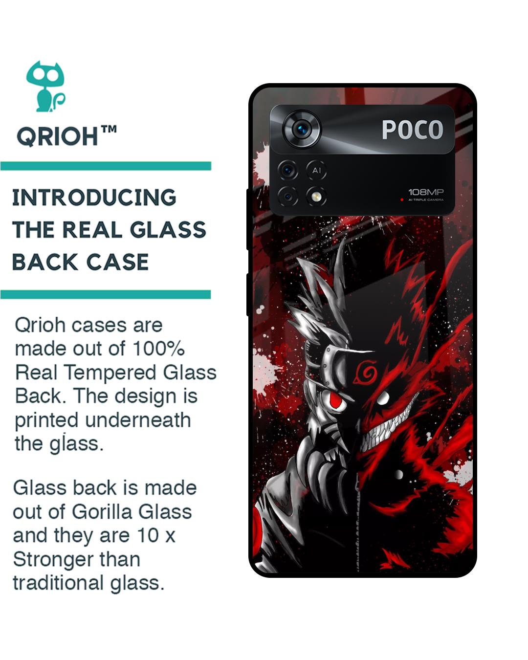 Shop Dark Character Premium Glass Case for Poco X4 Pro 5G(Shock Proof, Scratch Resistant)-Back