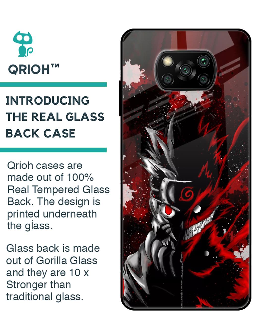 Shop Dark Character Premium Glass Case for Xiaomi Poco x3 (Shock Proof, Scratch Resistant)-Back