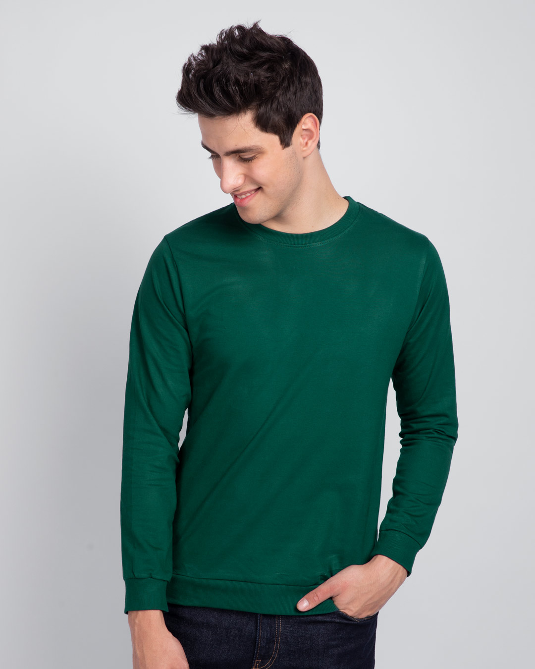 forest green sweatshirt