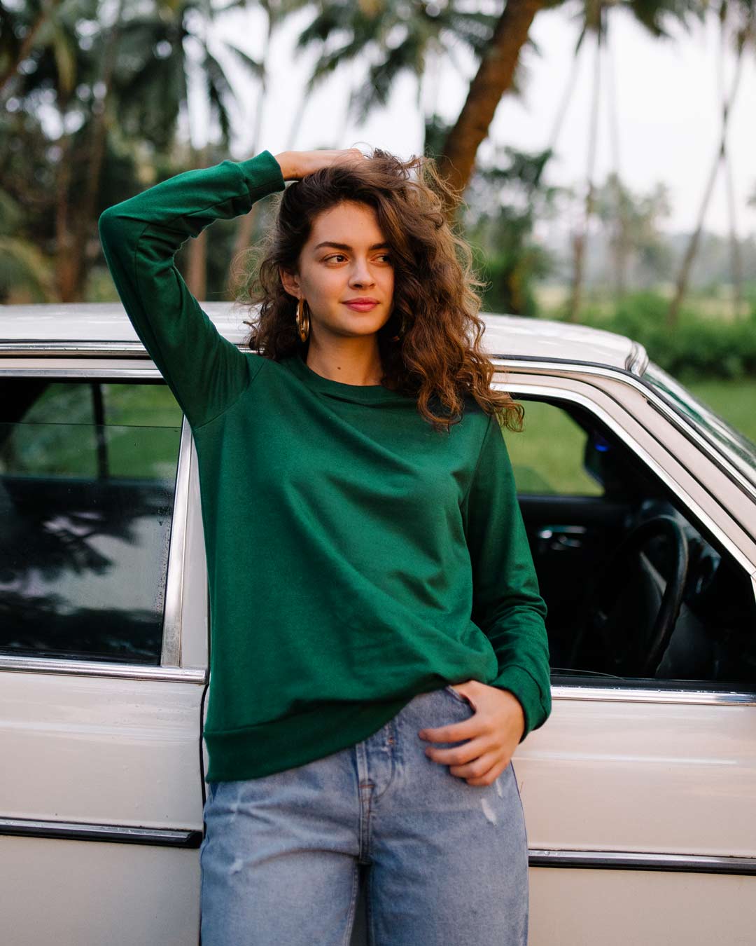 forest green sweatshirt womens