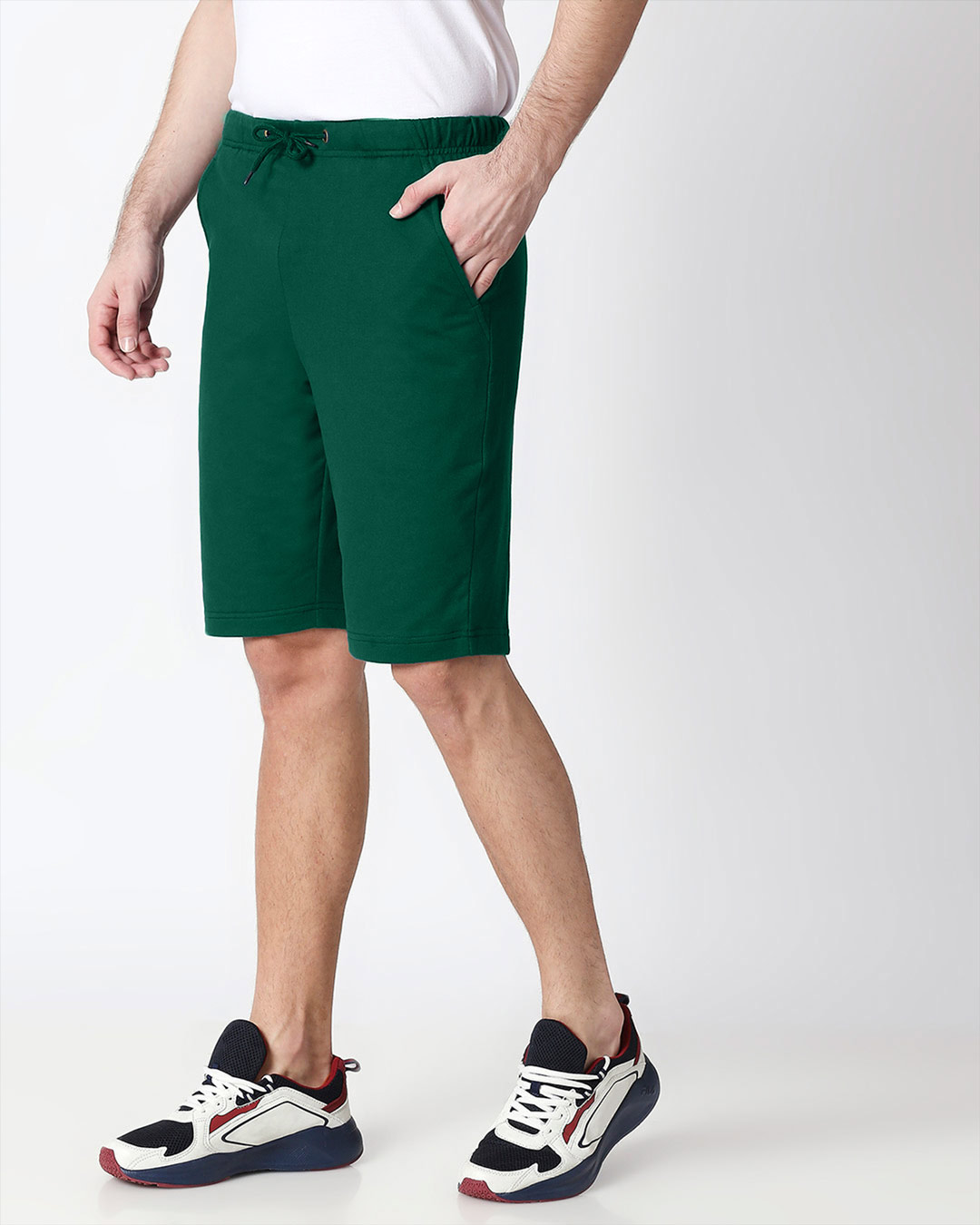 Shop Dark Forest Green Men's Casual Shorts-Back
