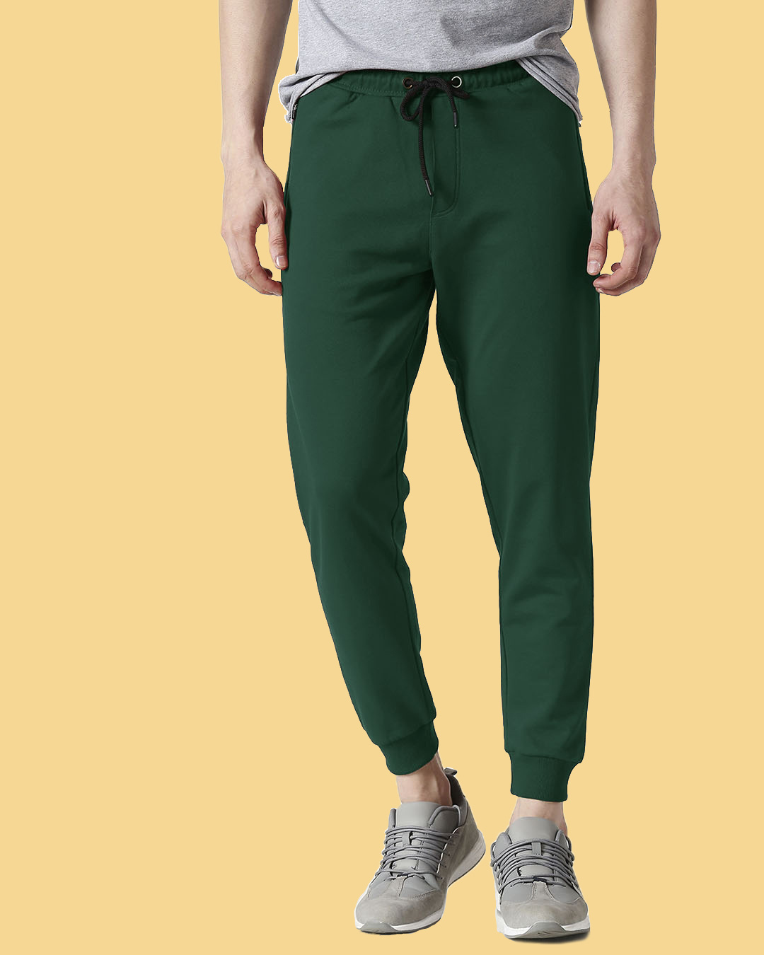 Buy Dark Forest Green Zipper Jogger Online at Bewakoof