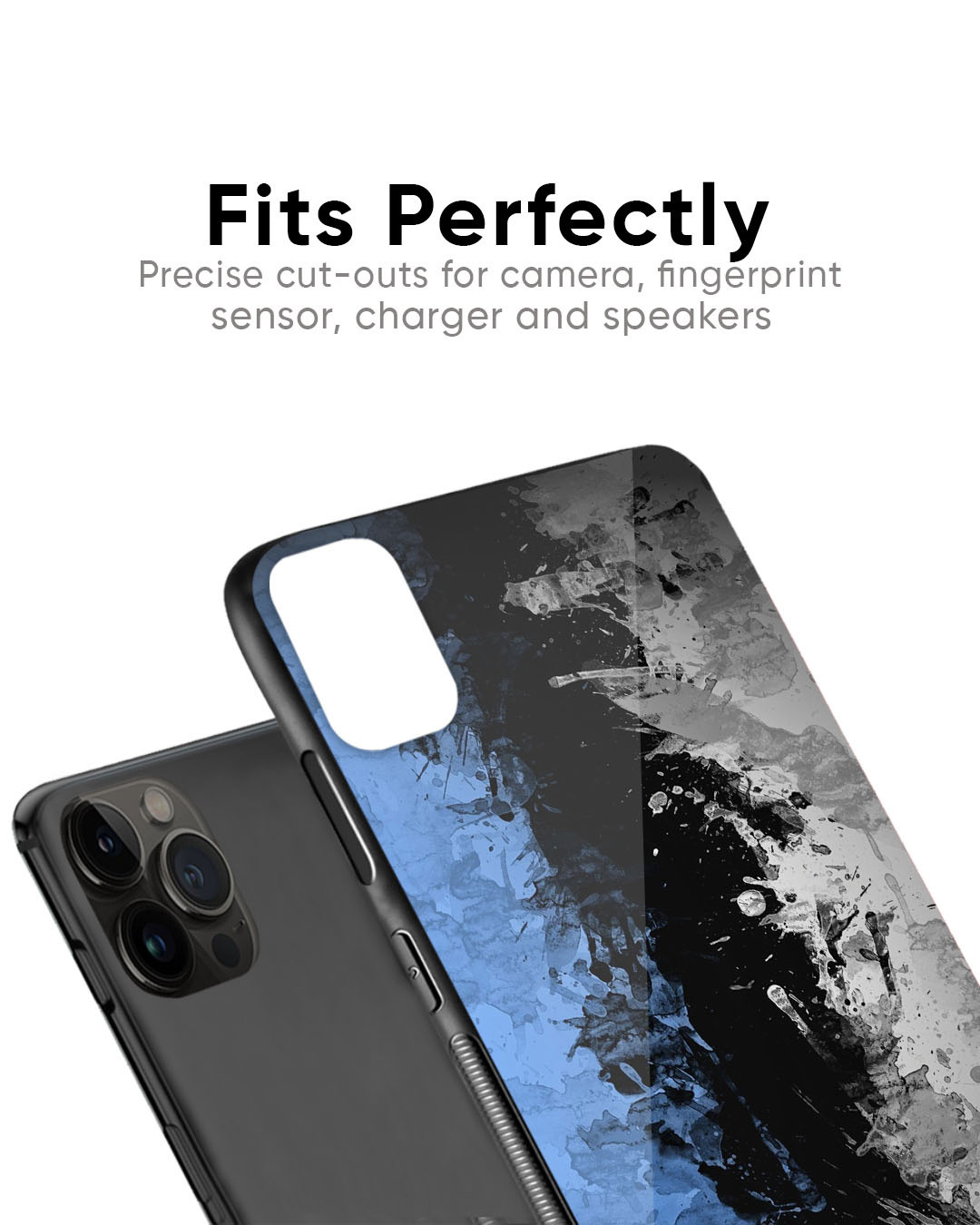 Shop Dark Grunge Premium Glass Case for Apple iPhone 15 Pro Max (Shock Proof, Scratch Resistant)-Back