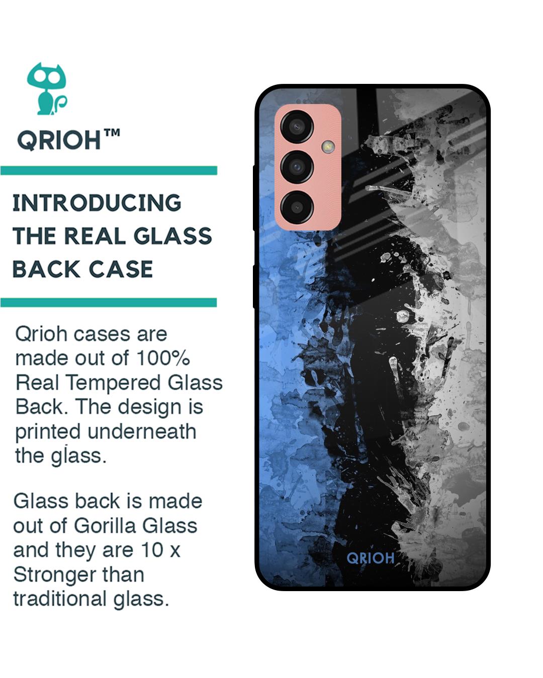 Shop Dark Grunge Printed Premium Glass Cover for Samsung Galaxy M13 (Shock Proof, Scratch Resistant)-Back