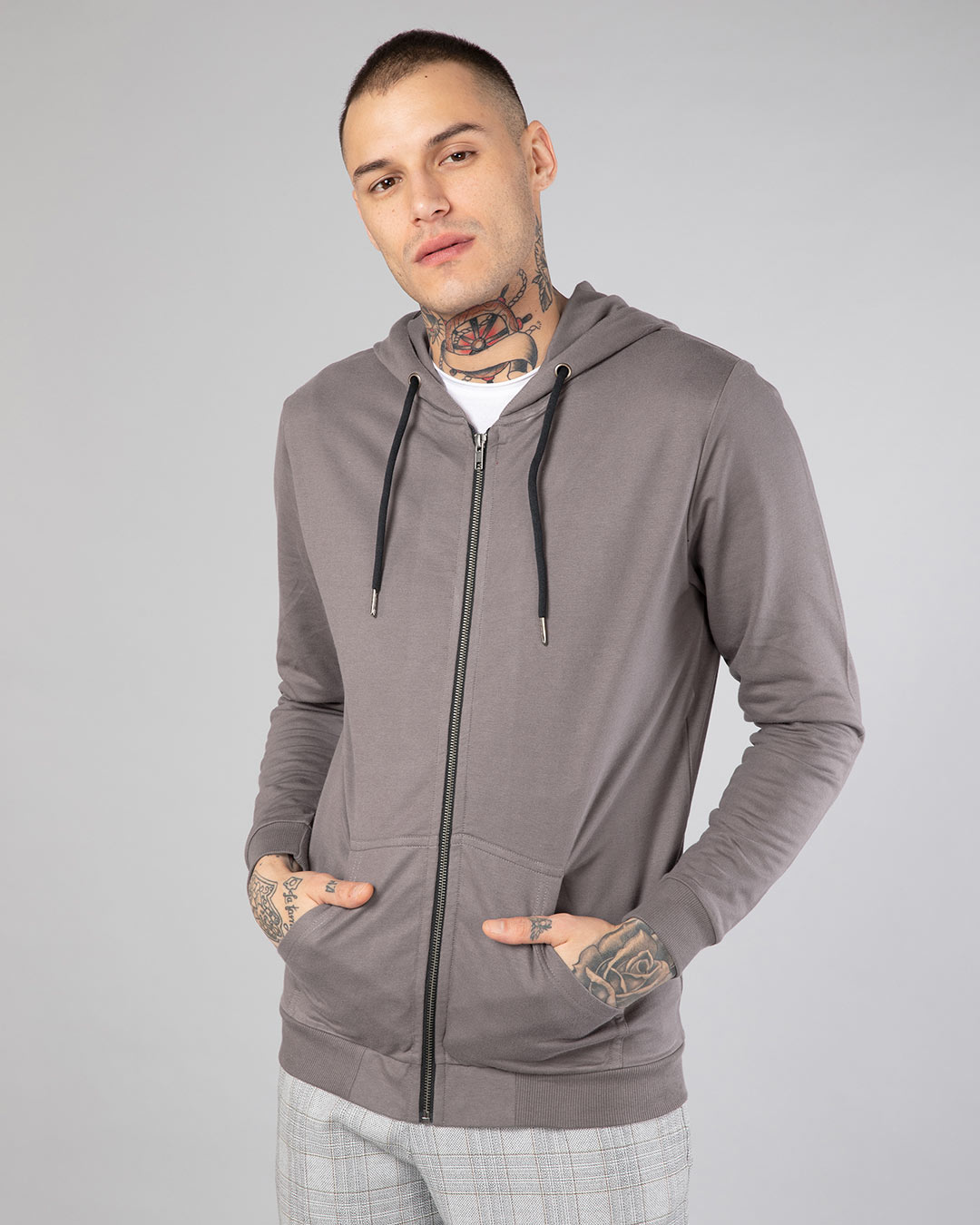 mens zipper hoodies plain