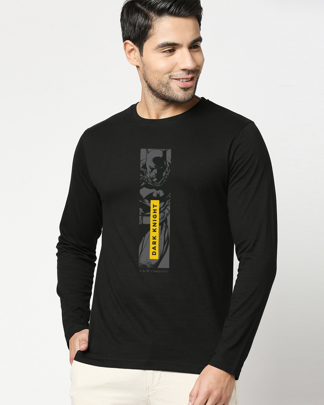 Shop Dark Knight Stripe Full Sleeve T-Shirt Black  (BML)-Back