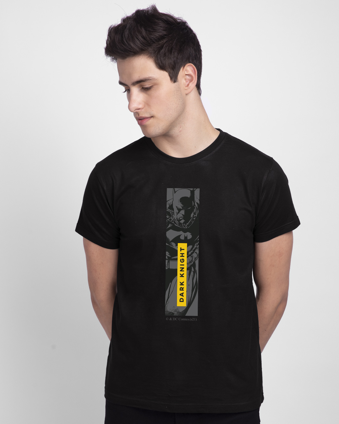 Shop Dark Knight Stripe Half Sleeve T-Shirt Black (BML)-Back