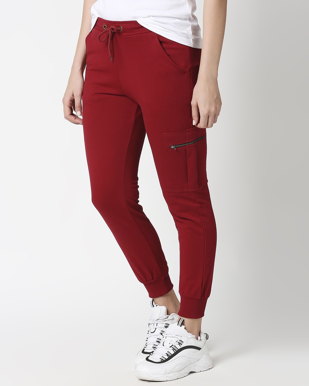 maroon joggers women