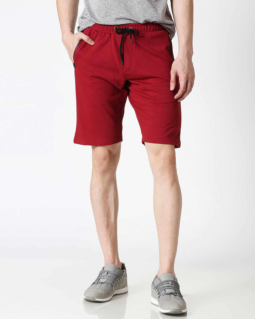 Buy Dark Maroon Zipper Shorts for Men maroon Online at Bewakoof