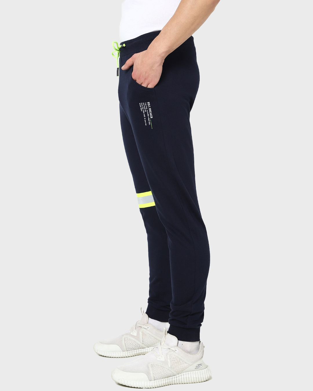 Shop Men's Blue Joggers-Back