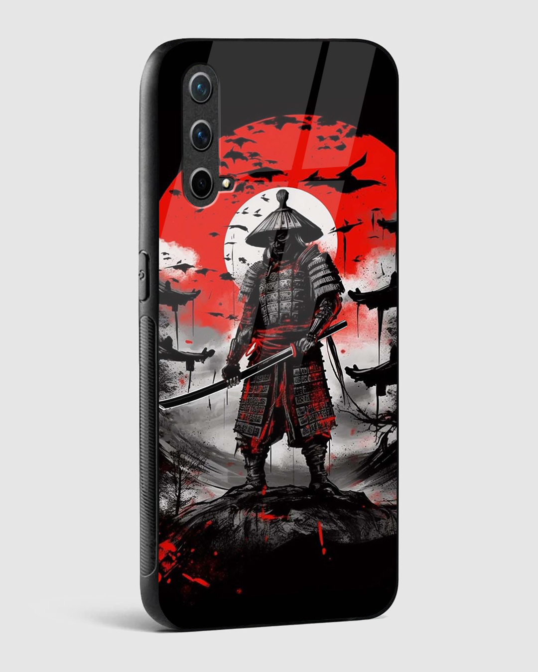 Shop Darkness Samurai Premium Glass Case for OnePlus Nord CE 5G-Back