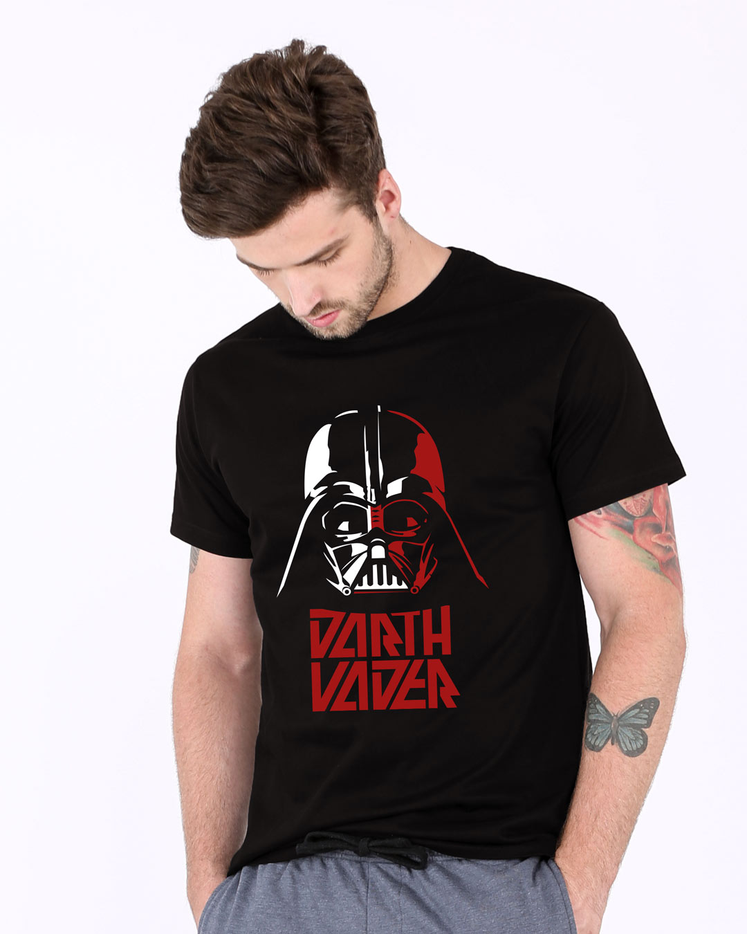 Shop Darth Vader Half Sleeve T-Shirt (SWL)-Back