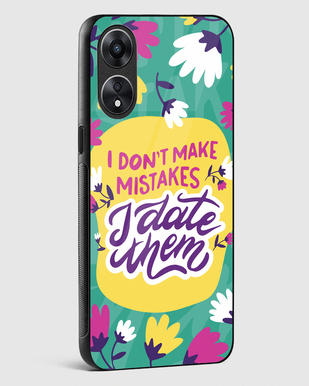 Shop Date Mistakes Premium Glass Case for Oppo A78 5G-Back