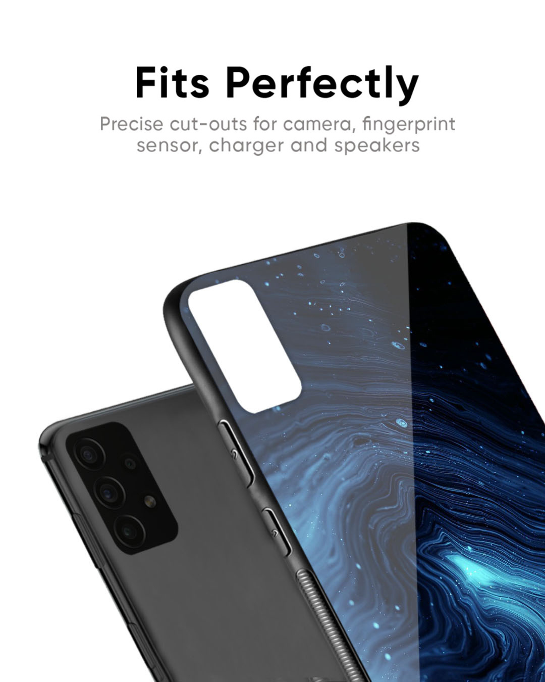 Shop Dazzling Ocean Gradient Premium Glass Case for Poco F5 5G (Shock Proof, Scratch Resistant)-Back