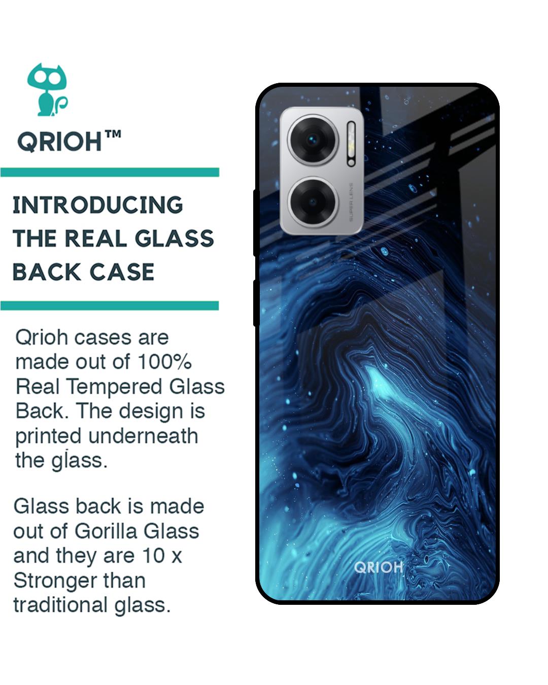 Shop Dazzling Ocean Gradient Printed Premium Glass Case for Redmi 11 Prime 5G-Back
