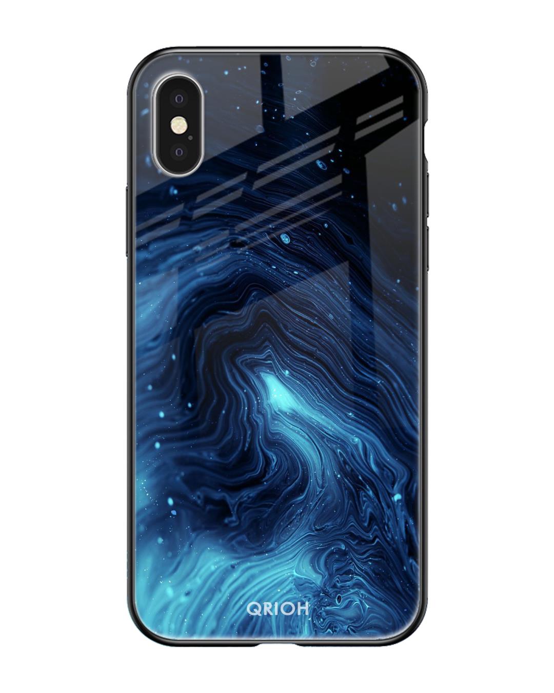 Buy Dazzling Ocean Printed Premium Glass Cover For Iphone X Impact Resistant Matte Finish 