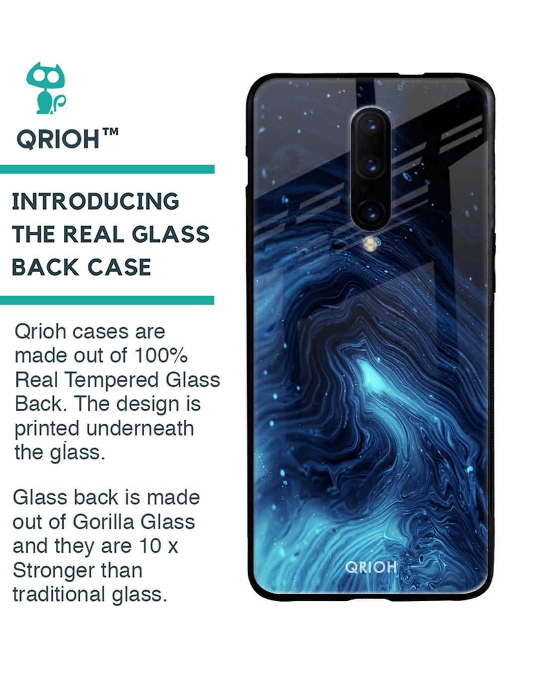Shop Dazzling Ocean Printed Premium Glass Cover For OnePlus 7 Pro (Impact Resistant, Matte Finish)-Back