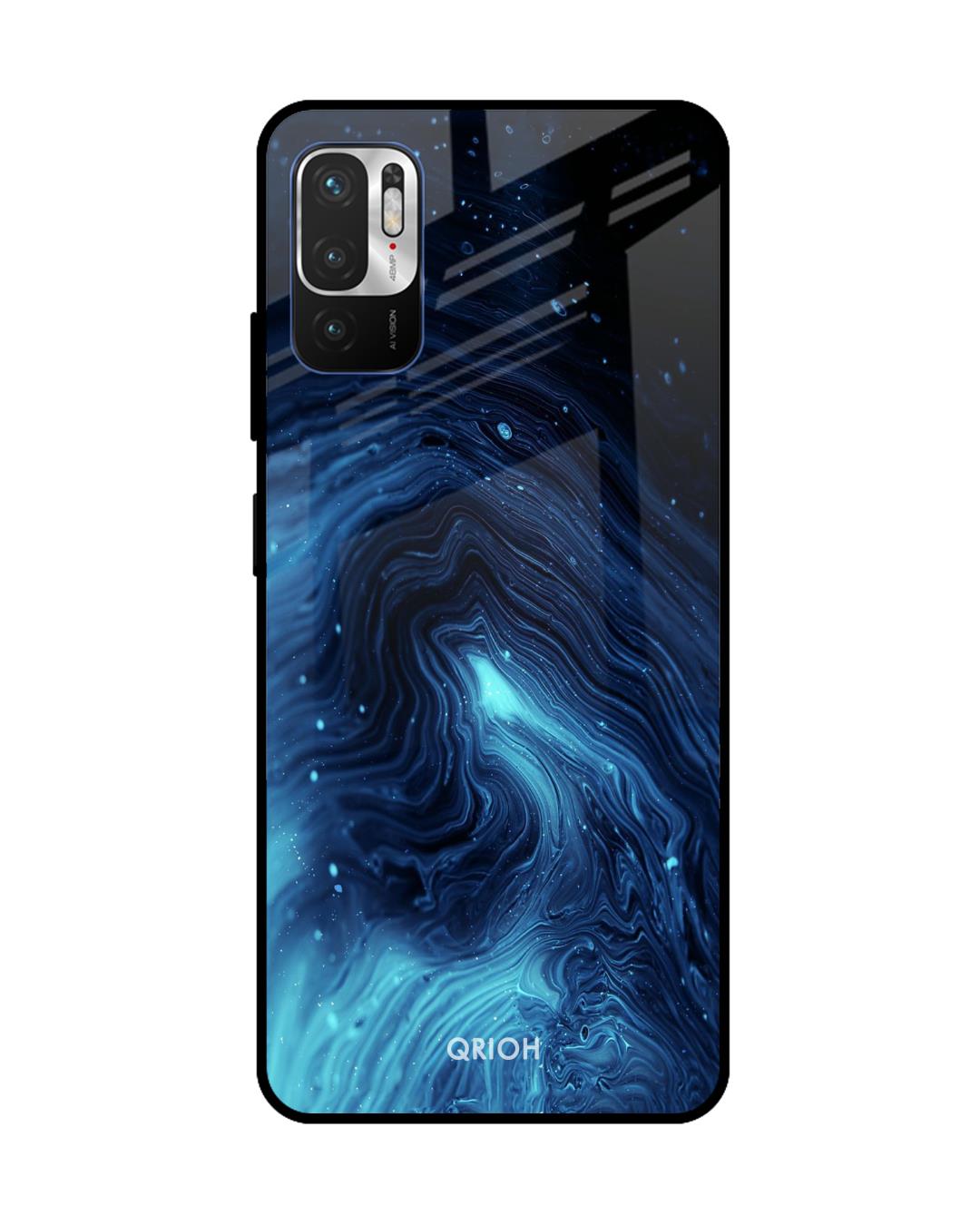 Buy Dazzling Ocean Printed Premium Glass Cover For Redmi Note 10t 5g Impact Resistant Matte 