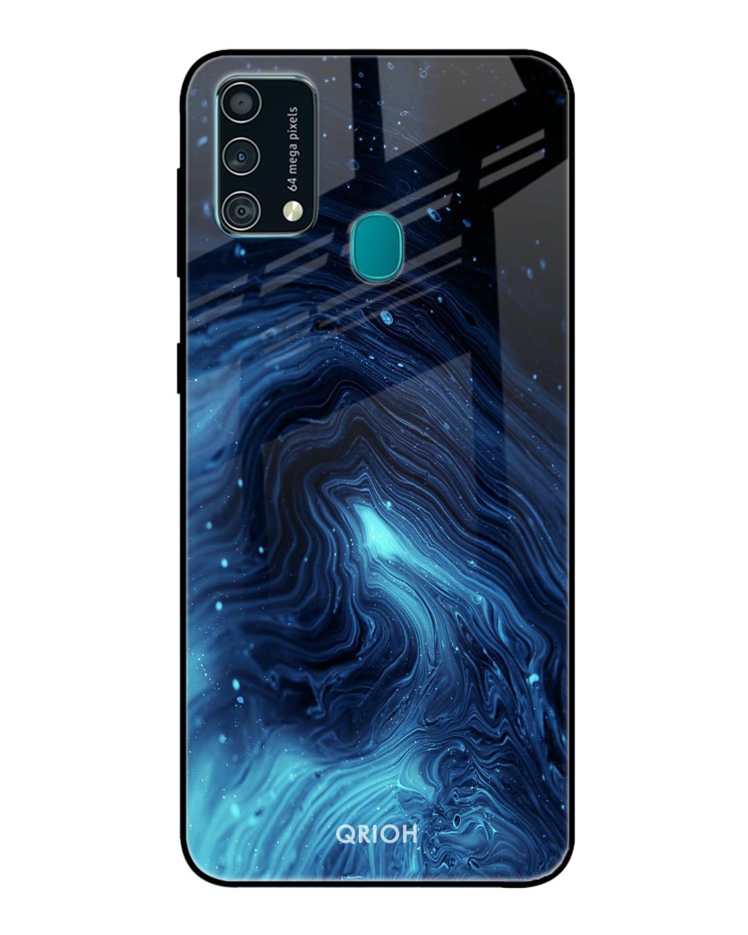 Shop Dazzling Ocean Printed Premium Glass Cover For Samsung Galaxy F41(Impact Resistant, Matte Finish)-Back