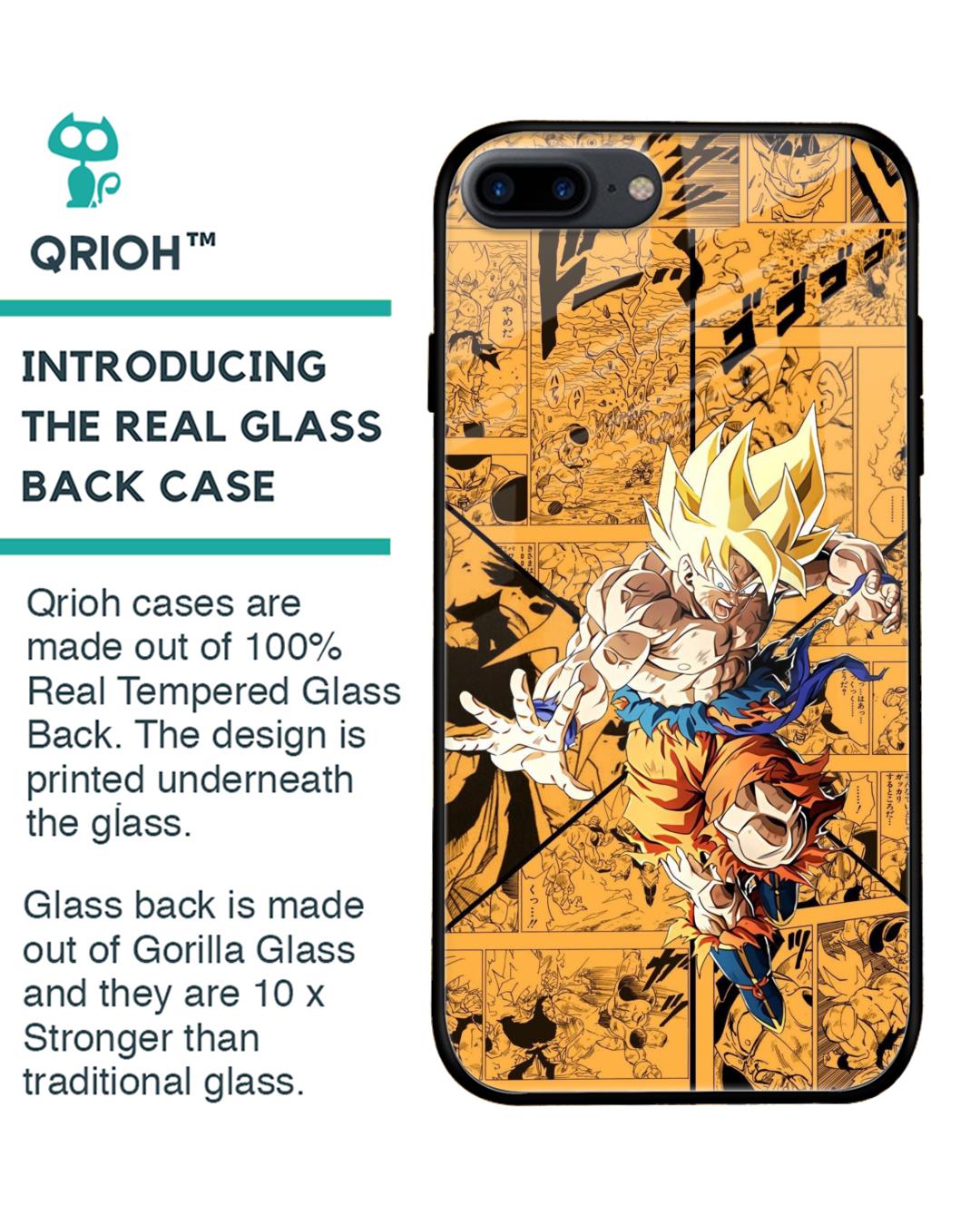 Shop DBz Super Premium Glass Case for iPhone 8 Plus (Shock Proof, Scratch Resistant)-Back