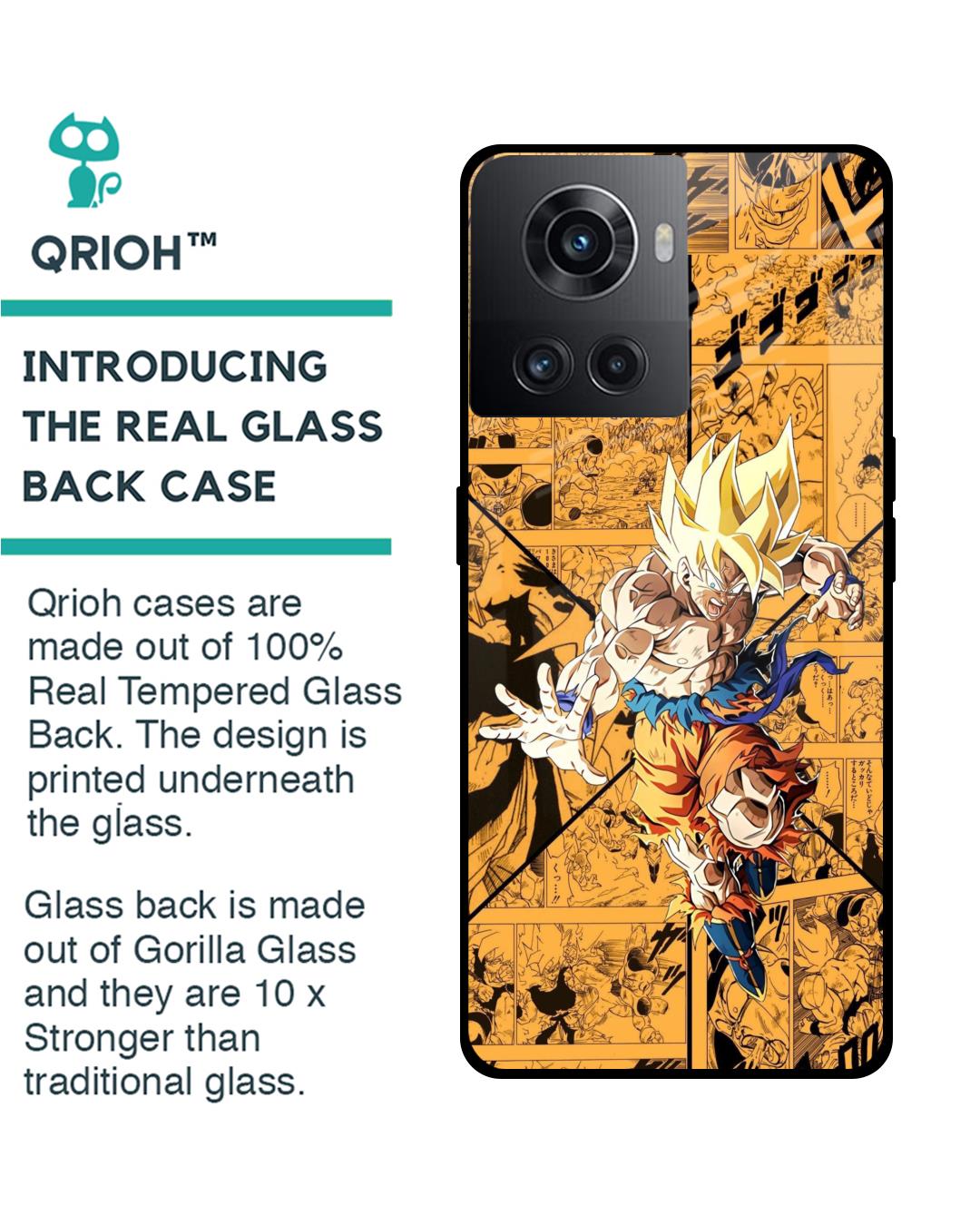 Shop DBz Super Premium Glass Case for Oneplus 10R 5G (Shock Proof,Scratch Resistant)-Back