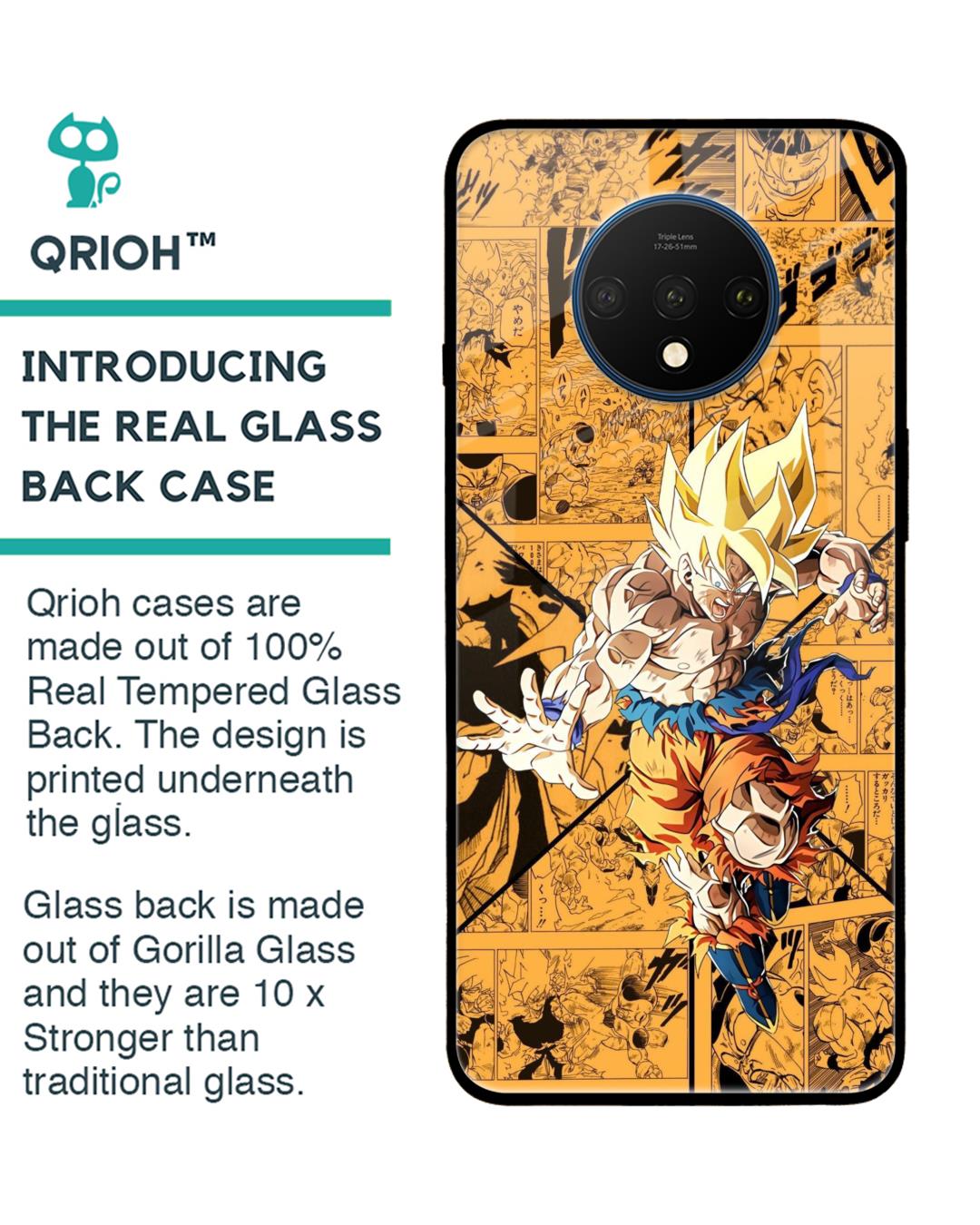 Shop DBz Super Premium Glass Case for OnePlus 7T (Shock Proof,Scratch Resistant)-Back
