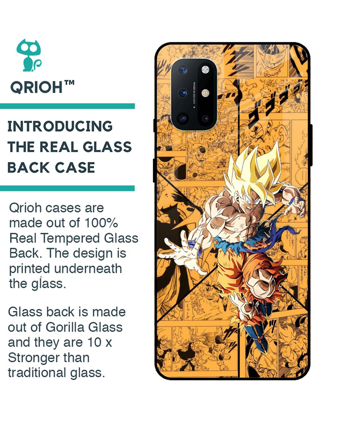 Shop DBz Super Premium Glass Case for OnePlus 8T (Shock Proof,Scratch Resistant)-Back