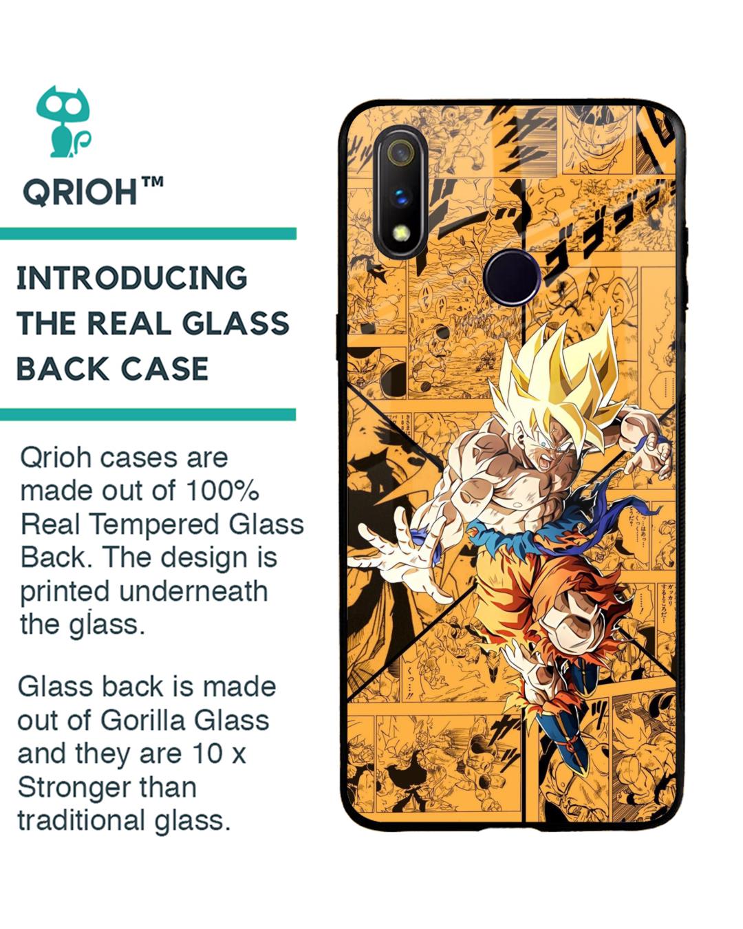 Shop DBz Super Premium Glass Case for Realme 3 Pro (Shock Proof, Scratch Resistant)-Back