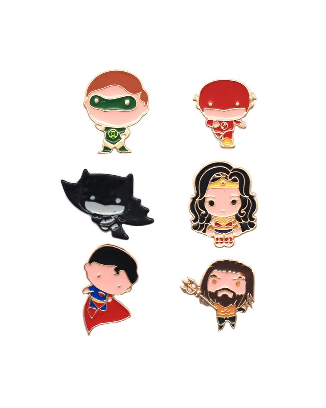 Shop Justice League Character Lapel Pin Set-Back