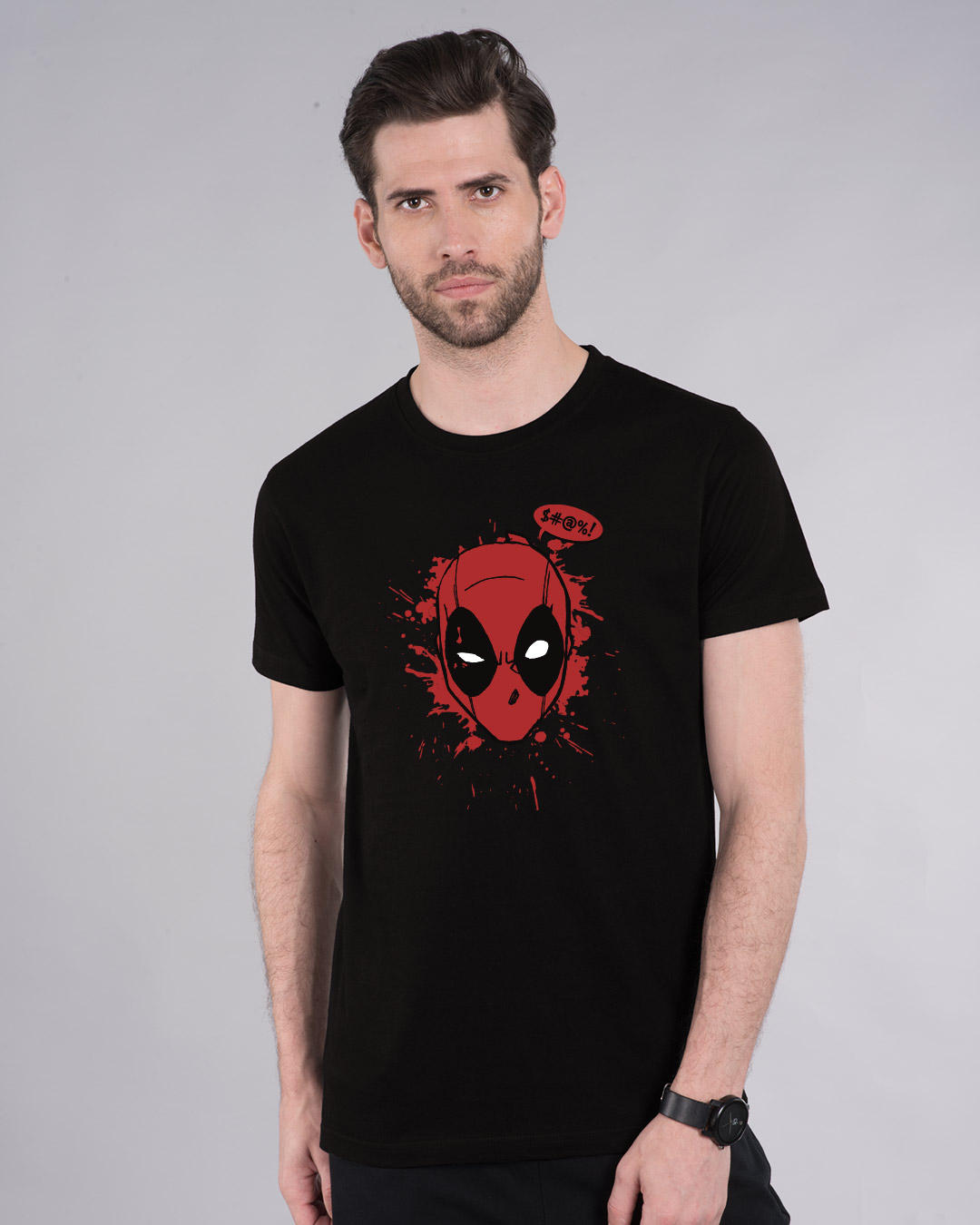 Shop Deadpool Abuse Half Sleeve T-Shirt (DPL)-Back