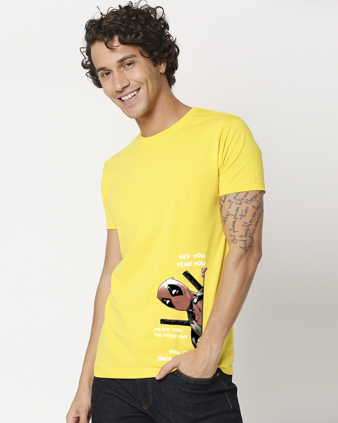 Shop Deadpool Half Sleeve T-Shirt-Back