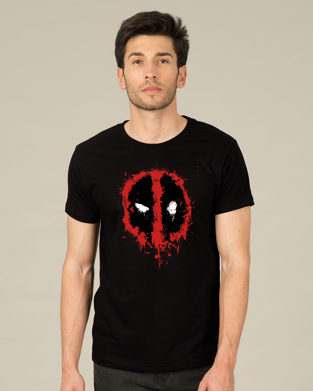 Shop Deadpool Splash Half Sleeve T-Shirt (DPL)-Back