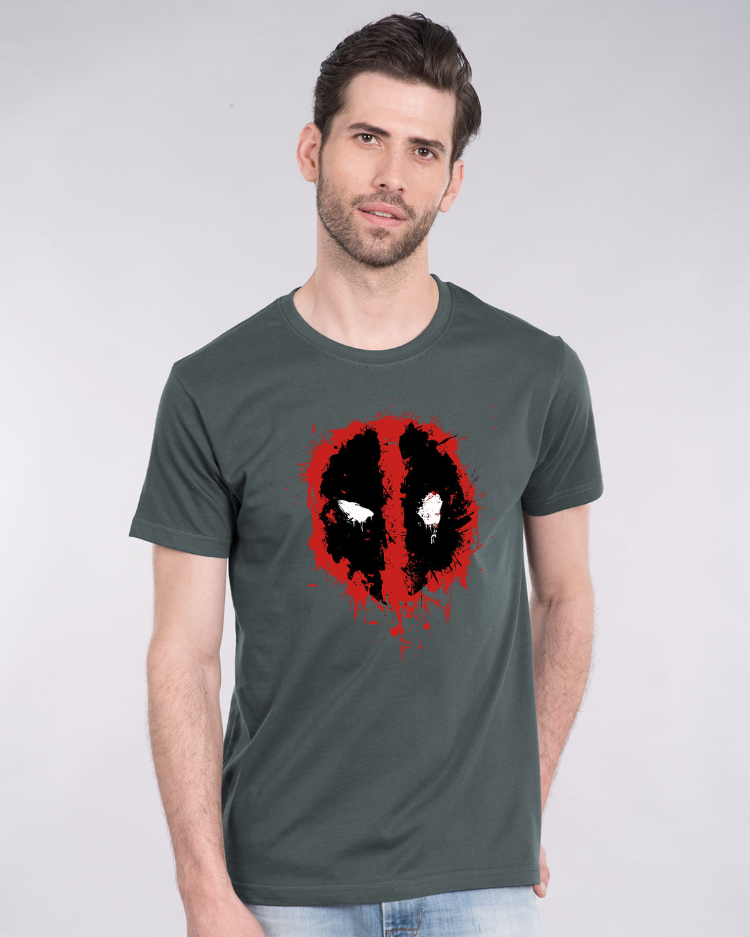 Shop Deadpool Splash Half Sleeve T-Shirt (DPL)-Back