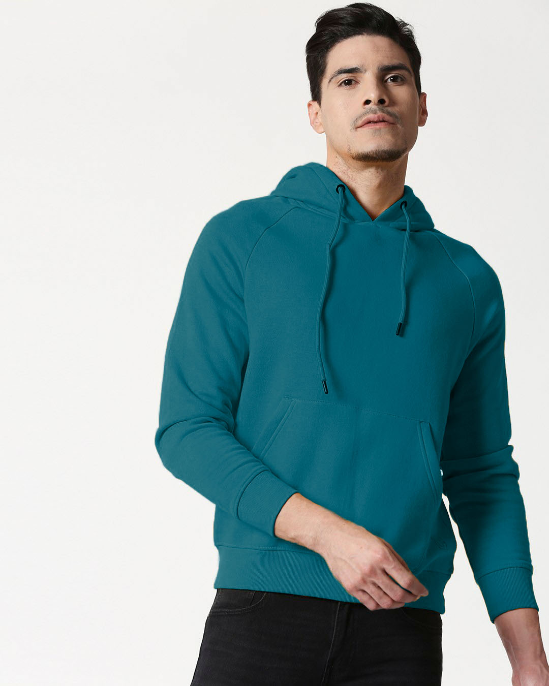 

Deep Lake Basic Hoodie Sweatshirt Men' Plain Hoodie Sweatshirt Bewakoof.com, Green