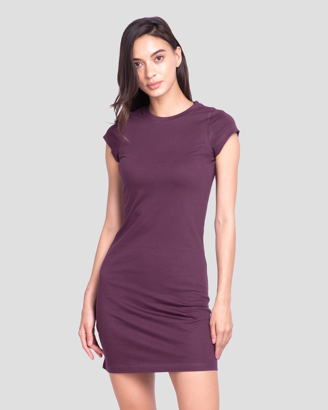purple t shirt dress