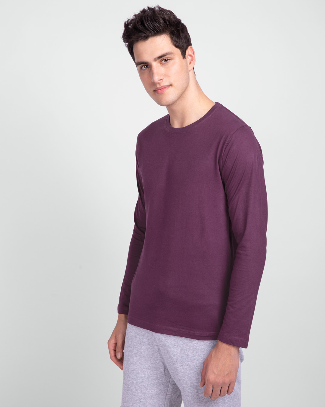 Shop Deep Purple Full Sleeve T-Shirt-Back